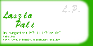 laszlo pali business card